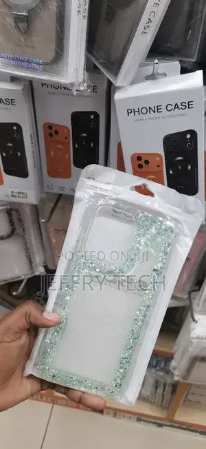 Poco X5 Silver and Light Turquoise Sparkling Glitter Pieces Case