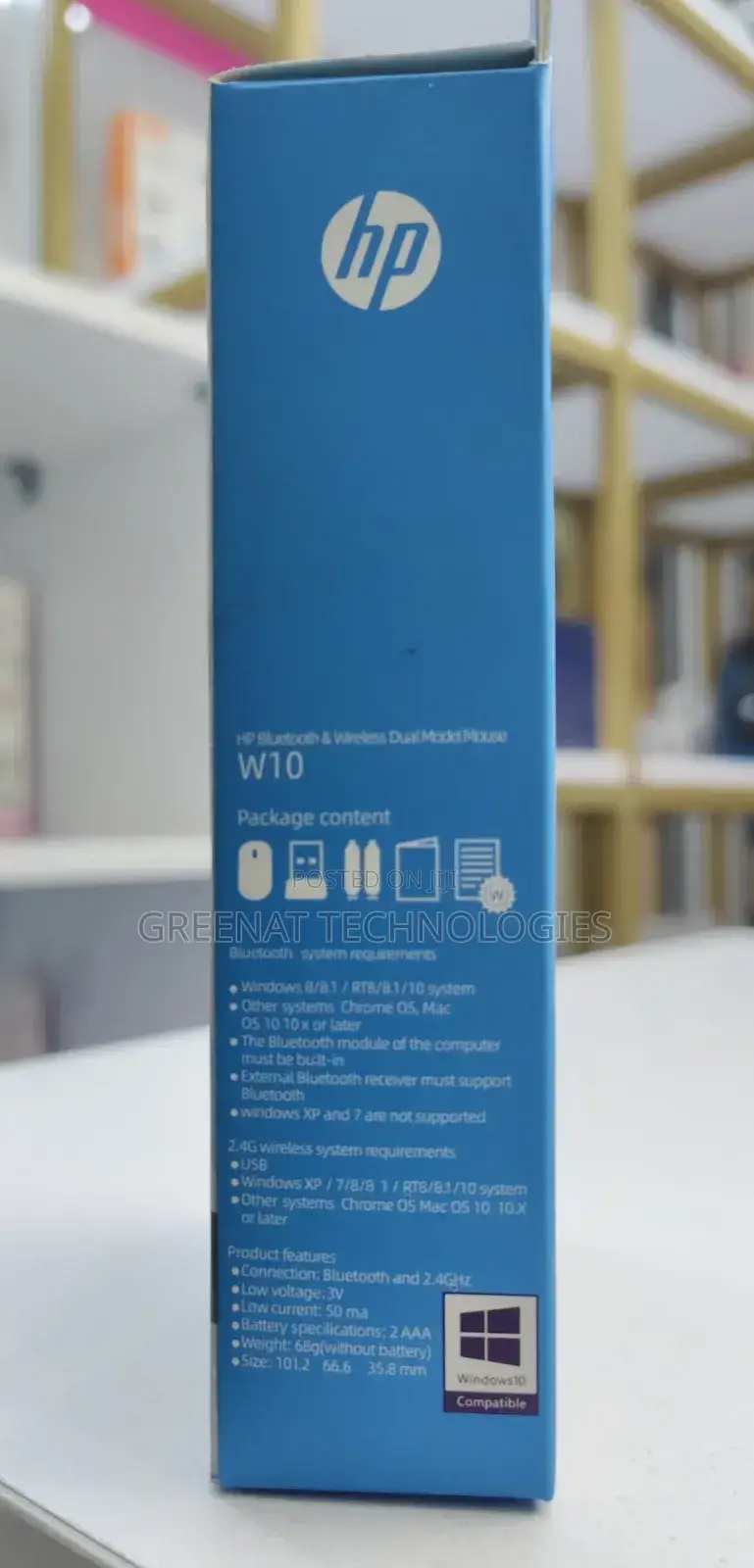 Hp Rechargeable Bluetooth Wireless Dual Model Mouse W10