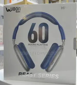 Ubon Black Hp-720 Headphones Beast Series Big Daddy Bass