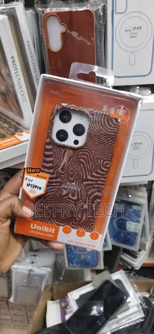 iPhone 13 Pro Bold Brown-and-White Abstract Topographic Pattern Case