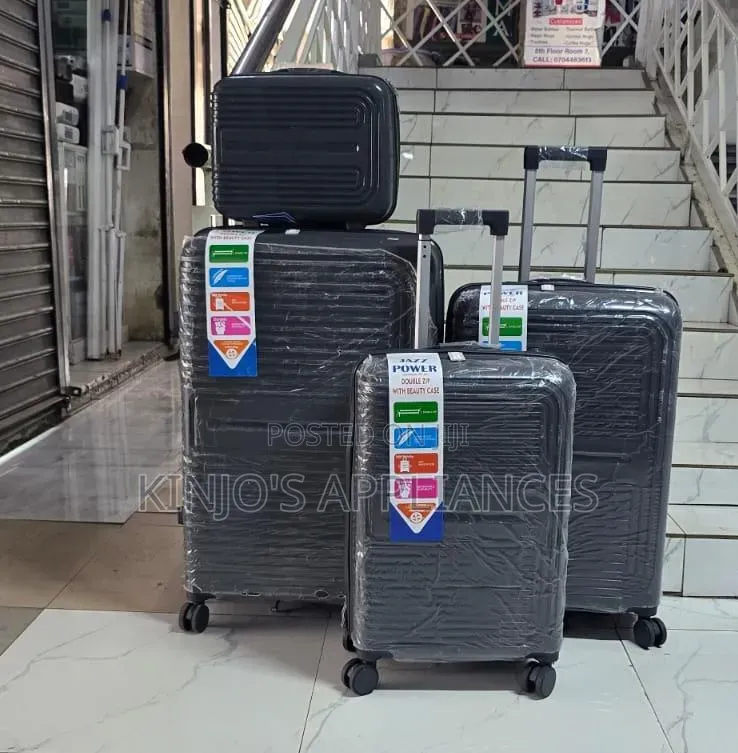 4 in 1 Luxurious Unbreakable Suitcase*(Double Zip and Expandable)
