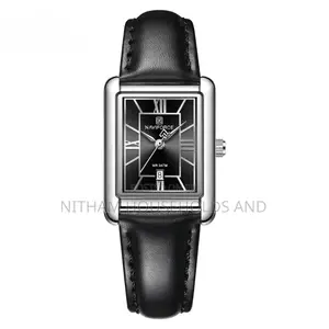 Naviforce Nf5074 Rectangular Leather Strap Watch for Women