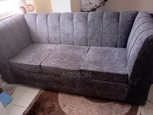 Modern Grey 3-Seater Velvet Sofa; Clean, Comfortable Durable