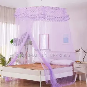 Double Decker Purple Mosque Net Size 4*6