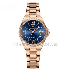 Naviforce Nf5073 Rose Gold Stainless Steel Watch for Women