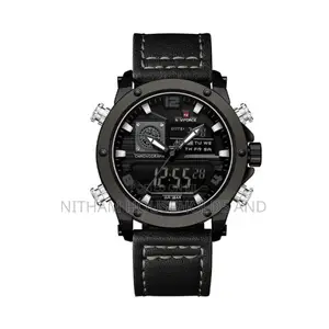 Naviforce Nf9236 Chronograph Brown Leather Watch for Men