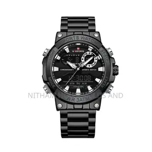 Naviforce Nf9237 Dual Display Black Watch for Men