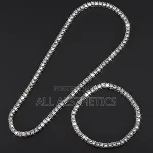 Two Piece Tennis Necklace and Bracelet