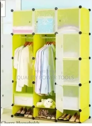 Portable 4- Column Plastic Wardrobes