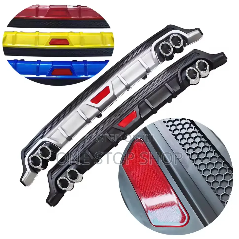 Rear Bumper Bumper Diffuser With Central Red Reflector