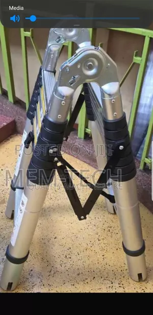 Durable Double Sided 2.5 +2.5 Telescopic Ladder