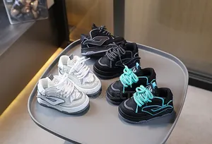 Trendy Kids' Sneakers – Available in White, Black Black/Turquoise