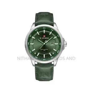 Naviforce Nf9248 Leather Watch Green for Men