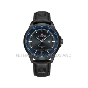 Naviforce Nf9248 Leather Watch Black for Men