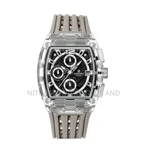 Naviforce Nf7105 Beige Silicone Watch for Men