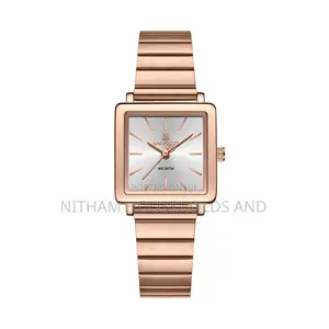Naviforce Nf5048 Rose Gold White Dial Watch for Women