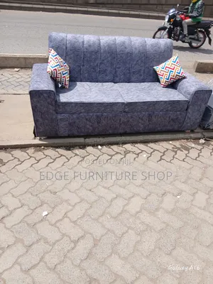 Light Velvet Grey Three Seater Sofa for Sale