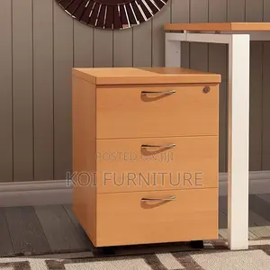 Office Cabinet; Three Drawers Wooden Pedestal Cabinet