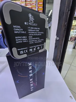 2 Project 60000mah 100w Fast Charging Laptop Power Bank