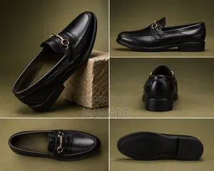 Men's Premium Black Horsebit Loafers – Elegant Slip-on Formal Shoes