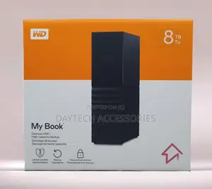 This Is a Western Digital My Book 8tb Desktop External Hard Drive.