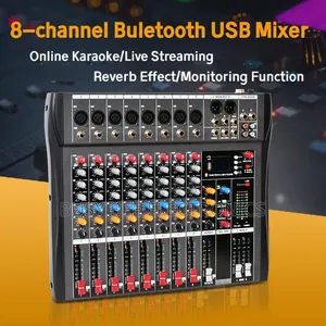 Professional Ct8 8 Channel Sound Mixer With Phantom Power Usb