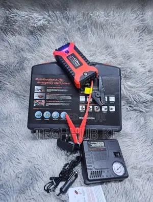 Car Jump Starter With Air Compressor Emergency Battery Power Bank