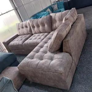6 Seater L Sofa Tufted Design