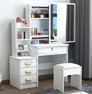 Dressing Table: Modern MDF 4 Drawer Vanity Table