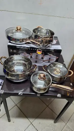 10 Pieces Gold Stainless Steel Edenburg Eb-2422 Cookware Set