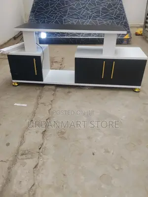 Istanbul 4ft Television Stand With Led Lights and Storage Cabinet