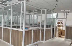 Aluminium Glass Office Partition – Frameless Look Cubicle Design