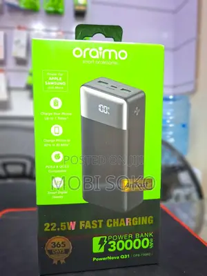 Powernova Q31 30,000mah ,Powerbank With 22.5w Fast Charging