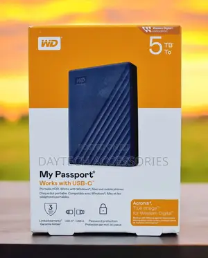 Wd My Passport 5tb External Usb 3.0 Portable Hard Drive - Black