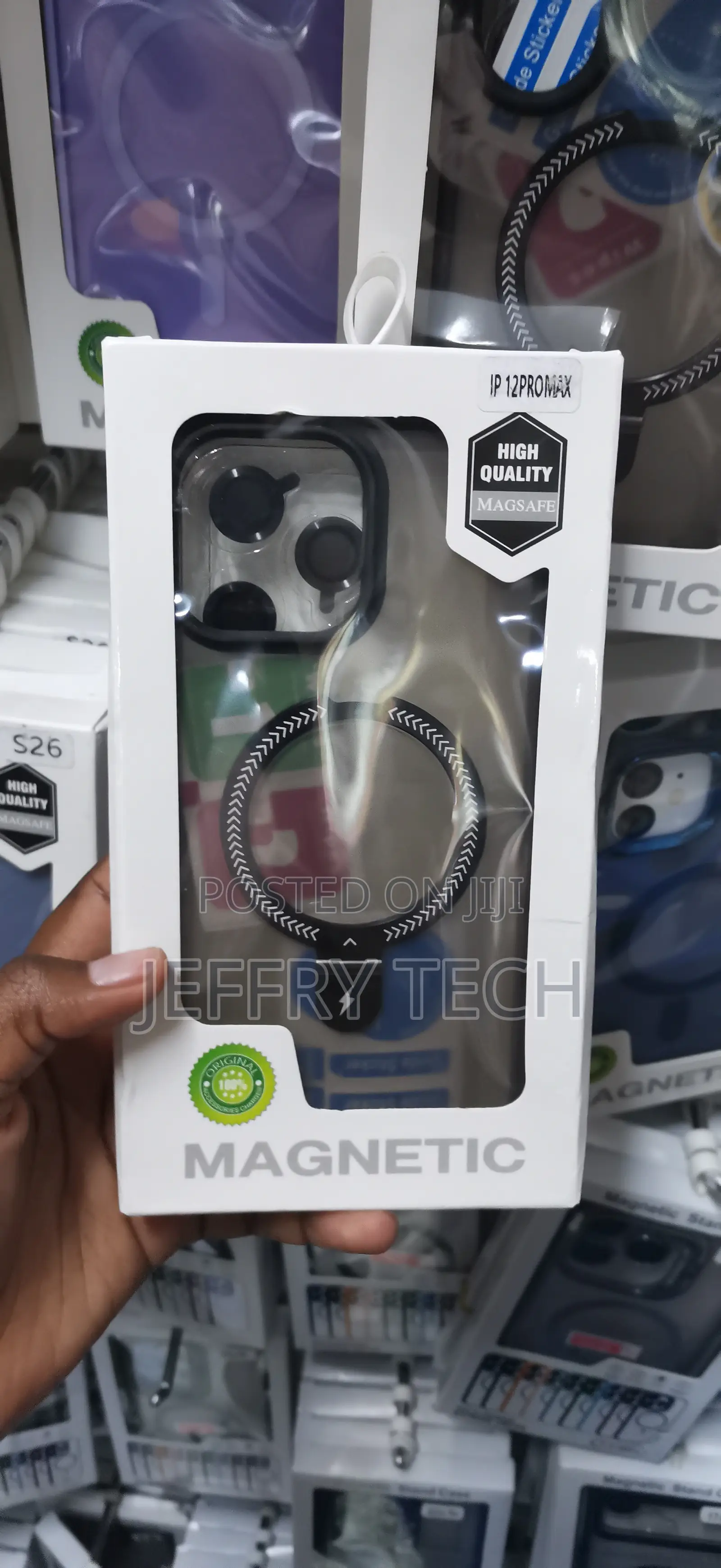 iPhone 12 Pro Max,Magsafe Integration Clear Frosted Back Panel Case
