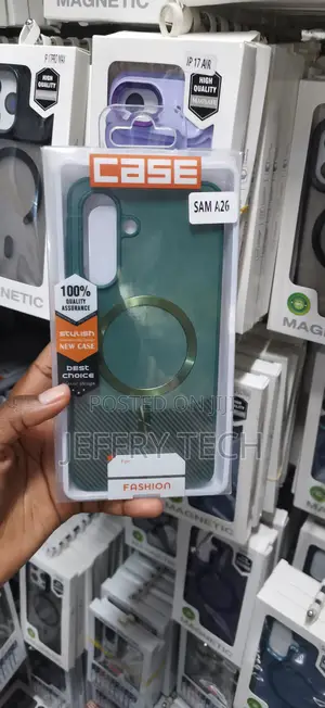 Samsung Galaxy A26 Styled in a Sleek Dark Green Color Case