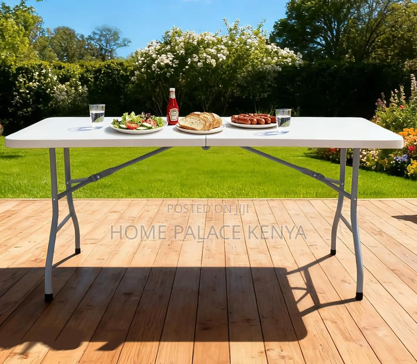 Party Table: Rectangular Foldable Plastic Event Table