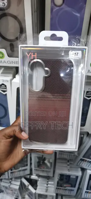 Samsung Galaxy A57 Yh Textured Tribal/Carbon Fiber Pattern Phone Case