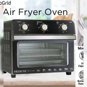 Rebune Re-11-019 Air Fryer Oven 22l - Black With 1500 Watts 
