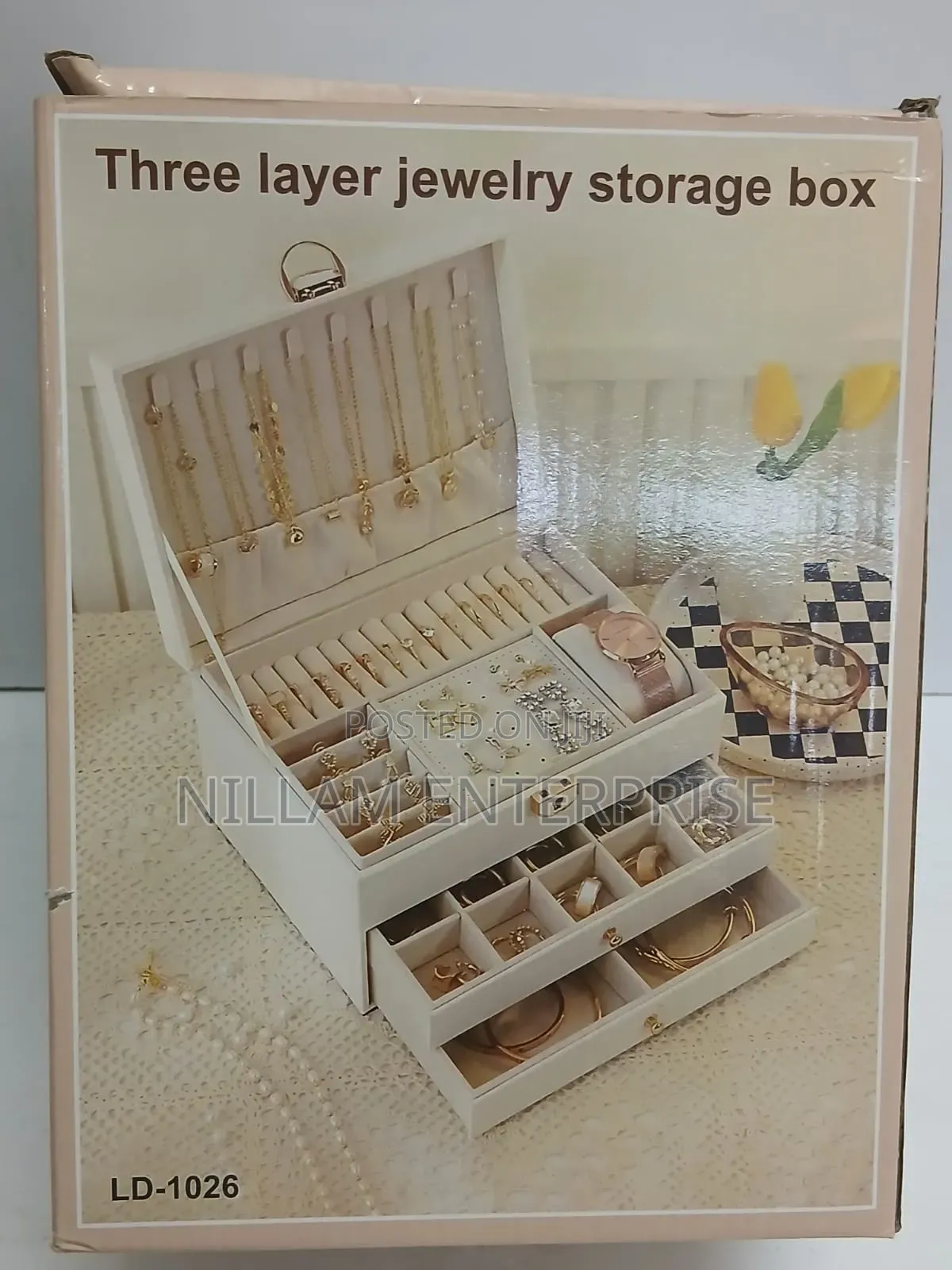 3 Layered Jewelry Storage Box