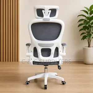 White Swivel Ergonomic Chair.