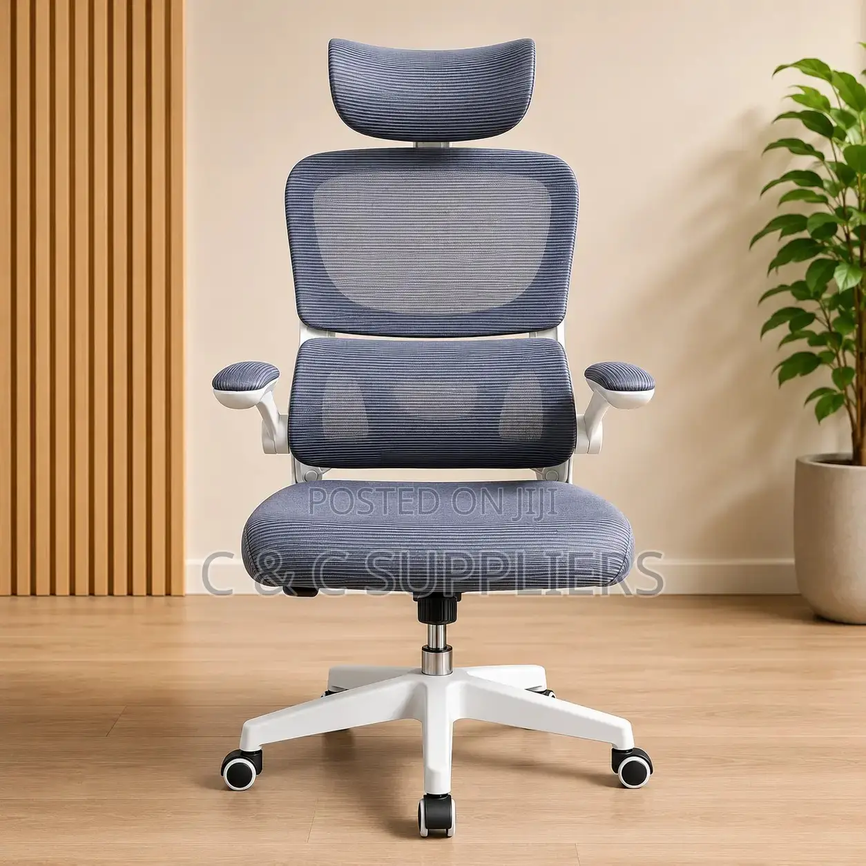 White Swivel Ergonomic Chair.