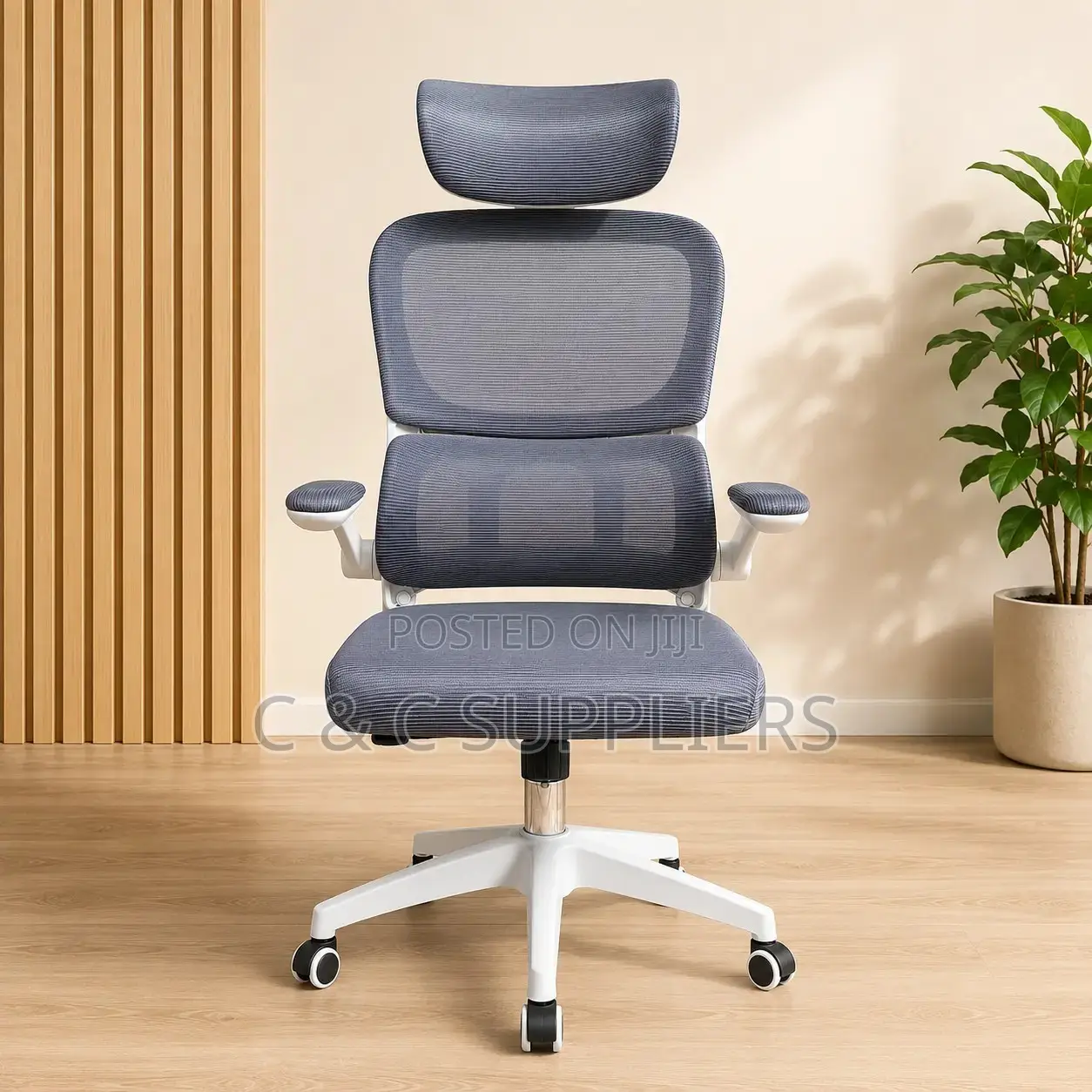 White Swivel Ergonomic Chair.