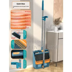 *2 in 1 Foldable Rotating Broom Dustpan Set*