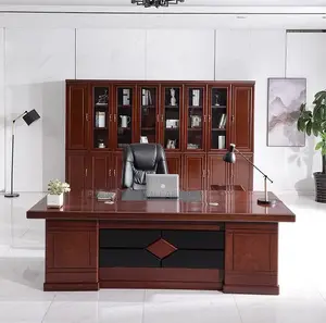 Office Desk;Brown Mahogany Executive Desk