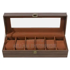 *6 Slots Wooden Watch Organizer/ Storage Box*