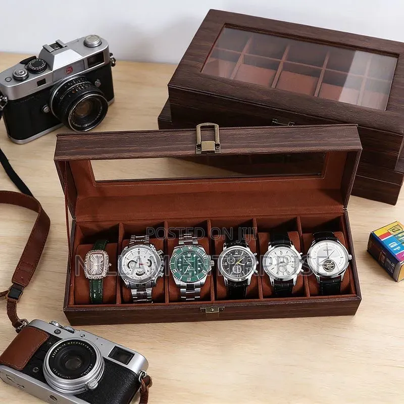 *6 Slots Wooden Watch Organizer/ Storage Box*