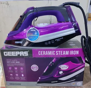 *Geepas Heavy Duty Ceramic Wet Dry Steam Iron 3000w Gsi24025n