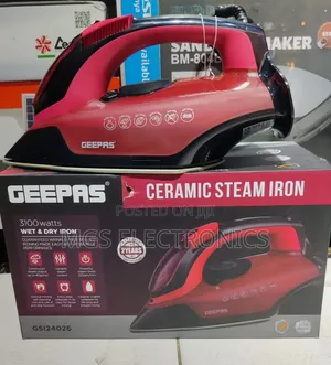 *Geepas Heavy Duty Ceramic Wet and Dry Steam Iron 3100w Gsi24026