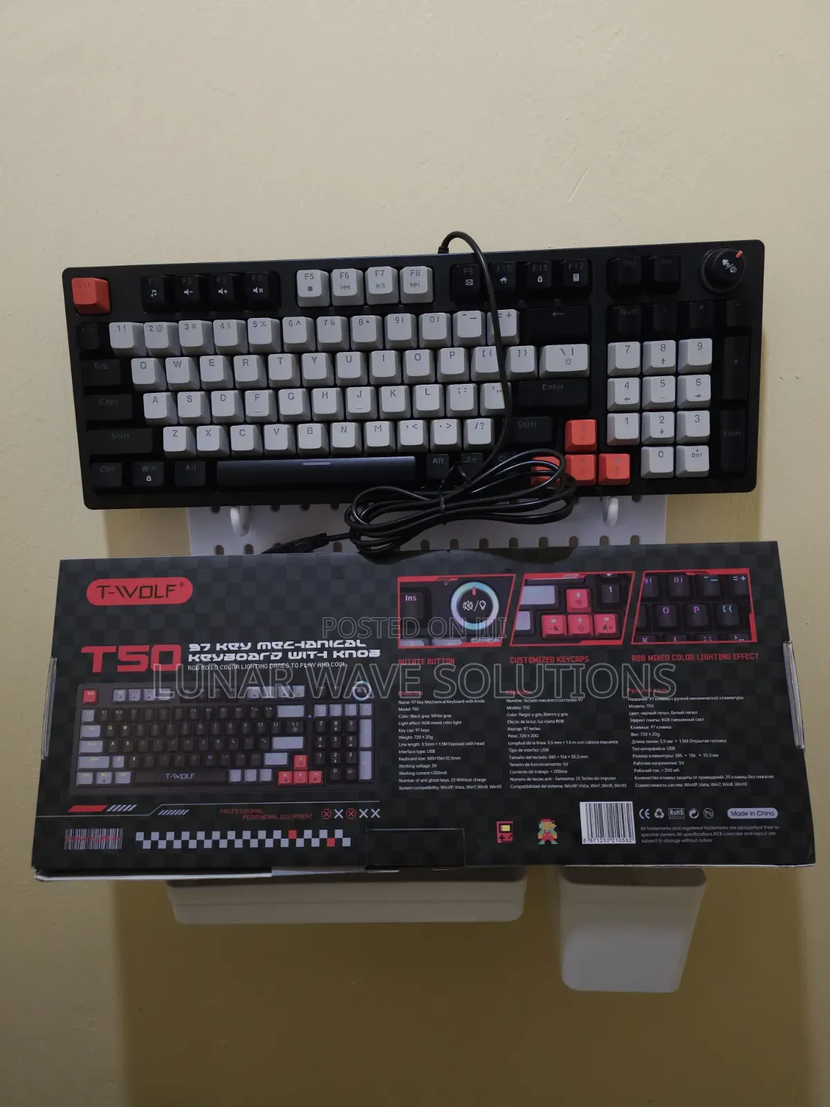 Backlit Mechanical Keyboards T50 With Knob